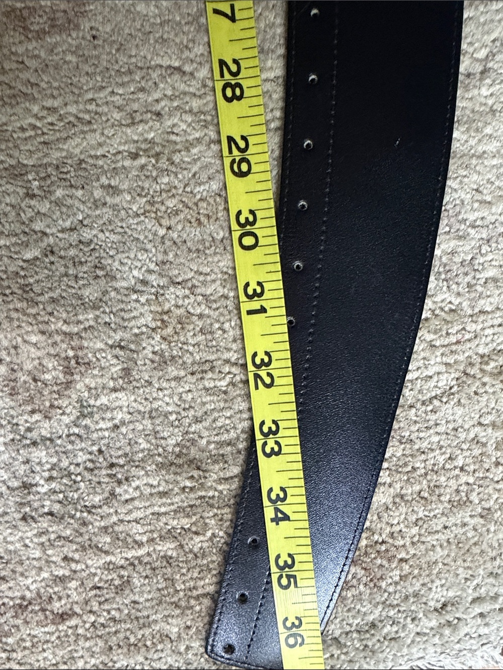VTG Black Leather Asymmetrical Hip Belt Wide Wrap Cinch Statement OS - Picture 9 of 12